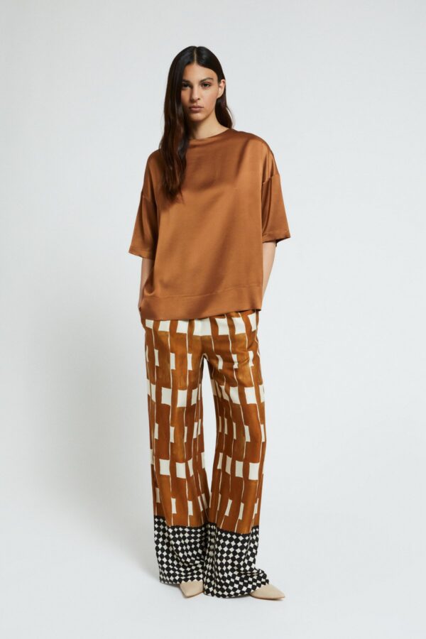 Pantalone palazzo fantasia geometrica