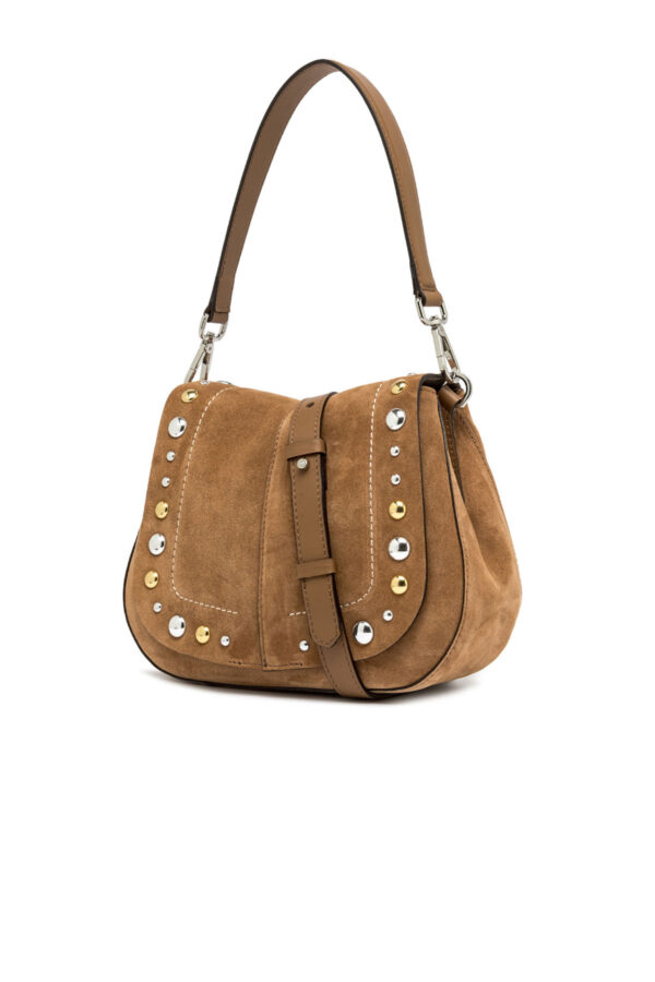 Borsa Helena Round scamosciata caramel Chiarini