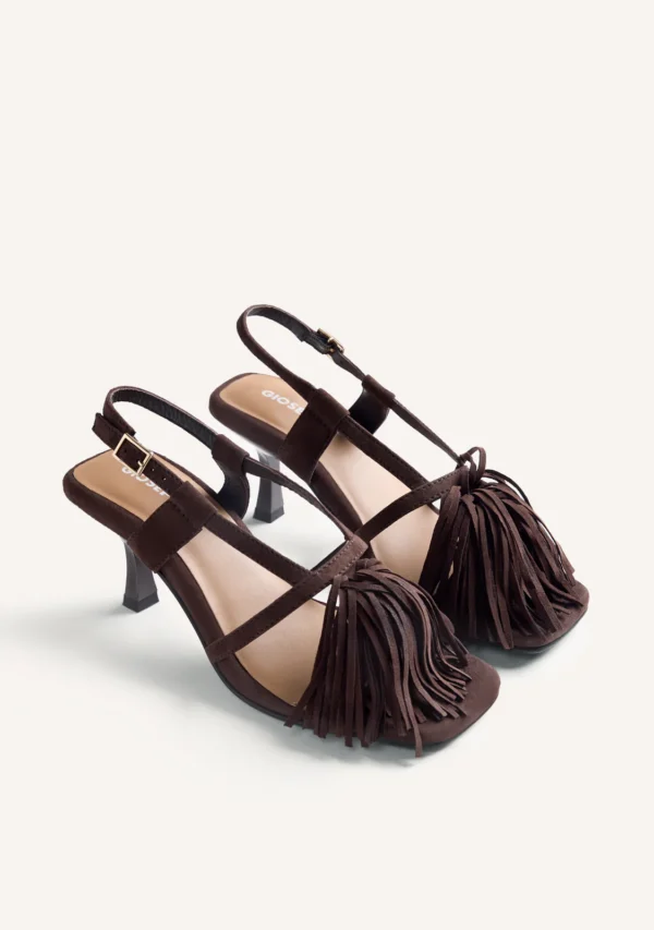 Sandali Lukac in pelle con frange di Gioseppo