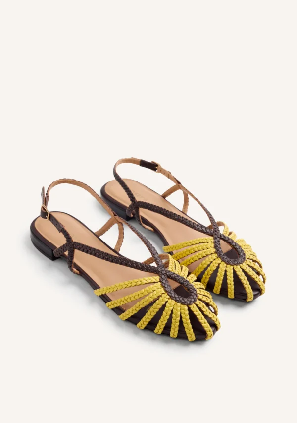 Sandali Masalani con intreccio bicolore di Gioseppo