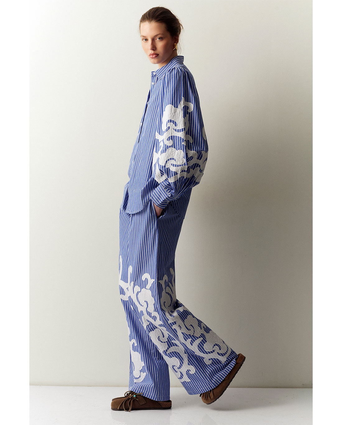 Pantaloni a righe ricamati di BSB